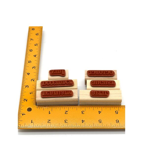 Stampin' Up! Full Calendar Rubber Rubber Stamps Months Double Mounted 114966 - Picture 9 of 11